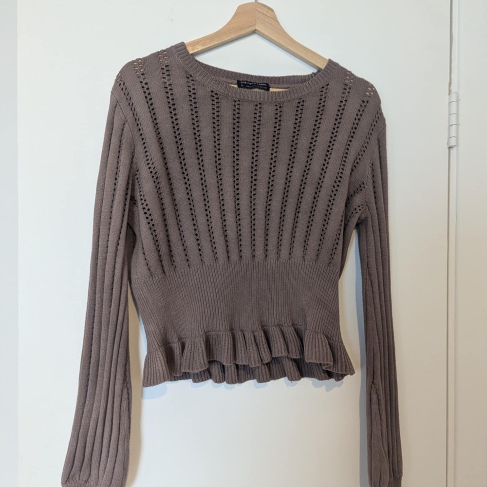 Galaxies Ruffled Knit Sweater